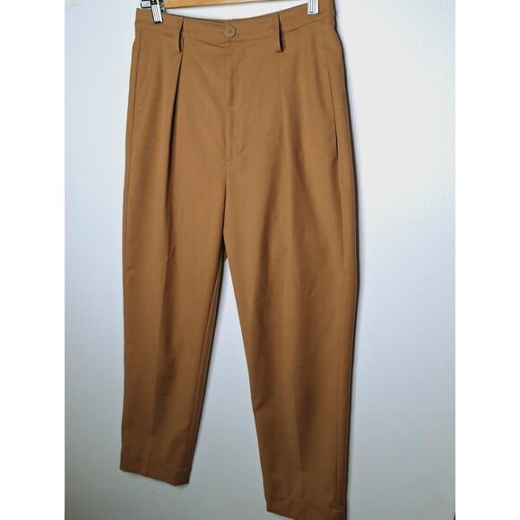 Dondup Italy Women's Cropped Trouser Pant Pleated IT 40 Small Academia Jodhpurs - Picture 2 of 12